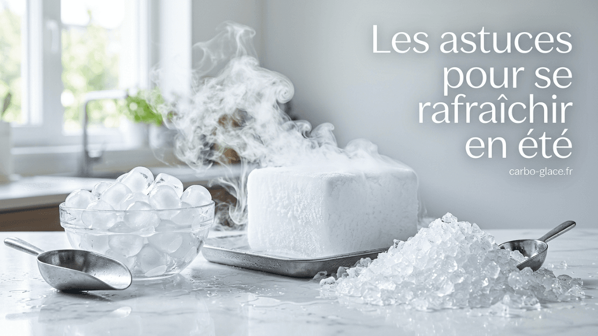 10 astuces pour se rafraîchir en été : glaçons, glace carbonique et bons réflexes